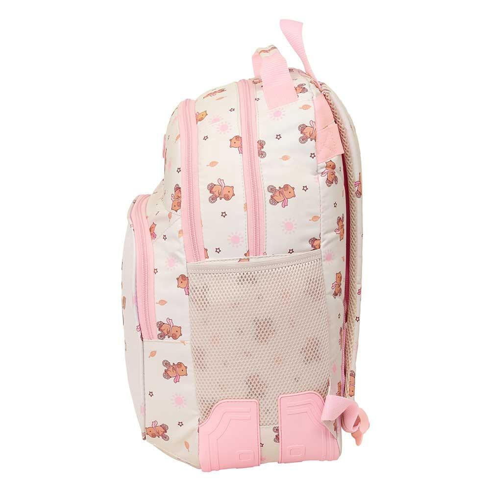 Mochila escolar infantil Capybara, adaptável para carro, com bolso frontal 3/3