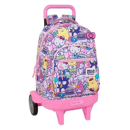 Sac à dos Hello Kitty pour enfant en similicuir rouge avec bretelles réglables