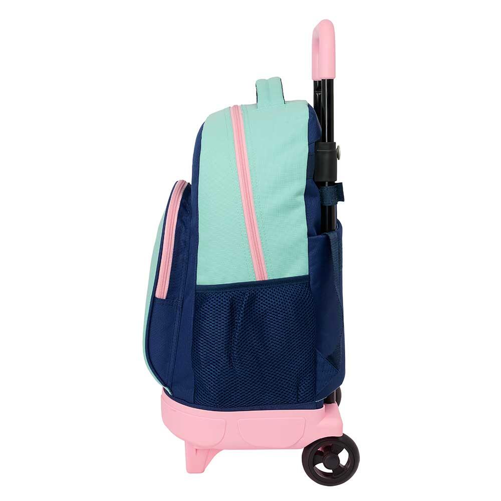 Mochila escolar infantil Mr. Wonderful com rodinhas e porta-garrafa - Azul 3/3