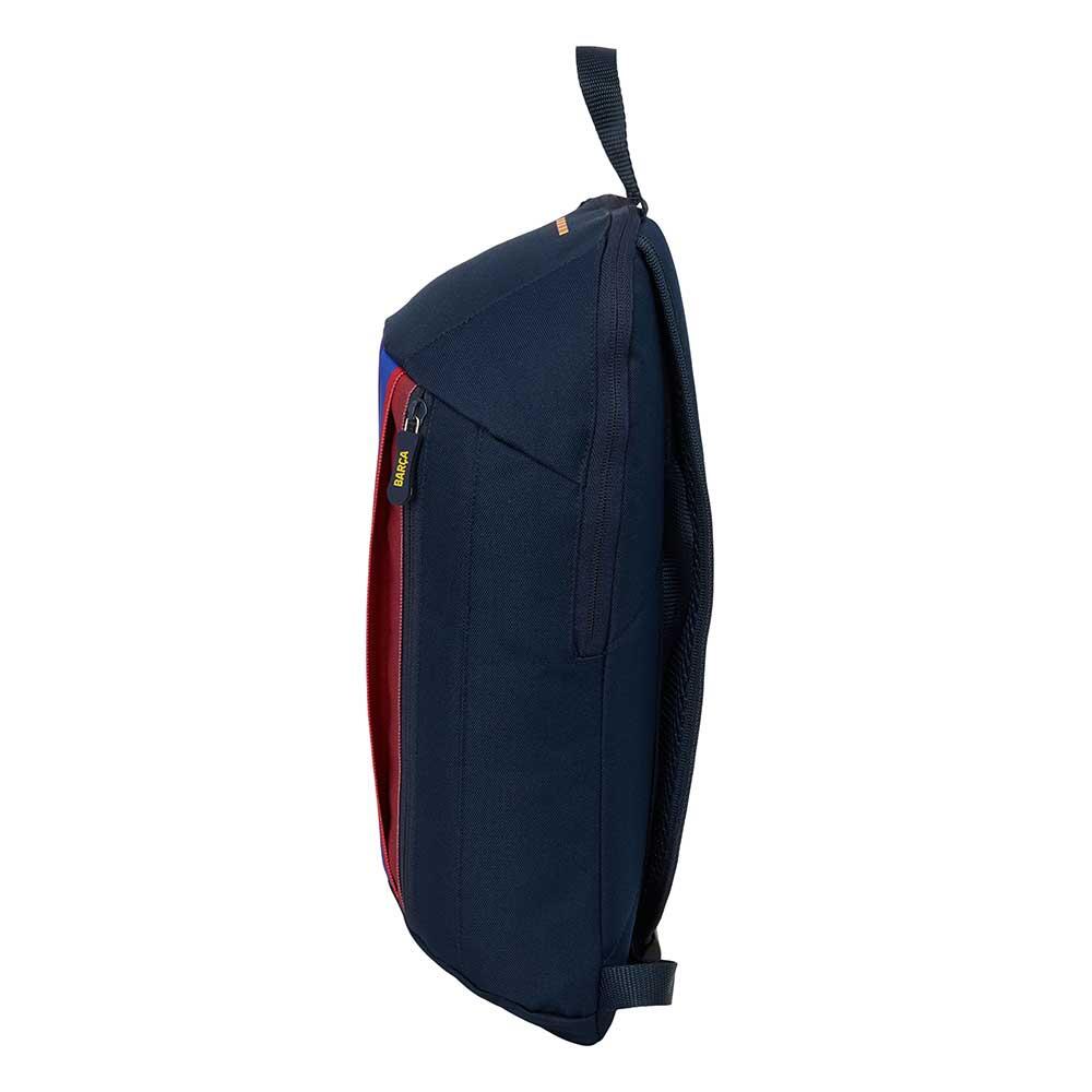 Mochila infantil mini do FC Barcelona com bolso frontal, azul e bordô. 3/3