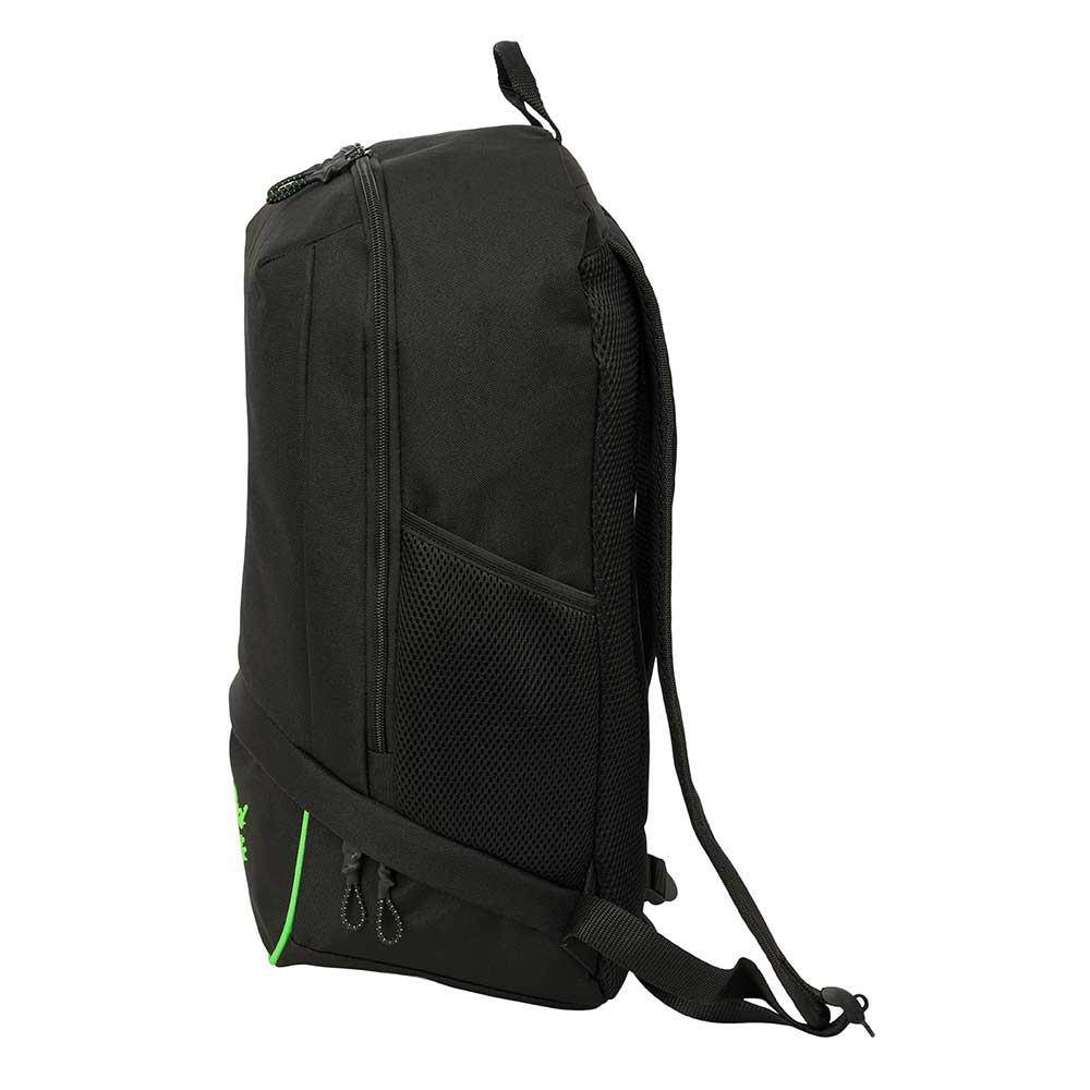 Mochila Real Betis para adultos com porta-garrafa, preta e verde. 3/5