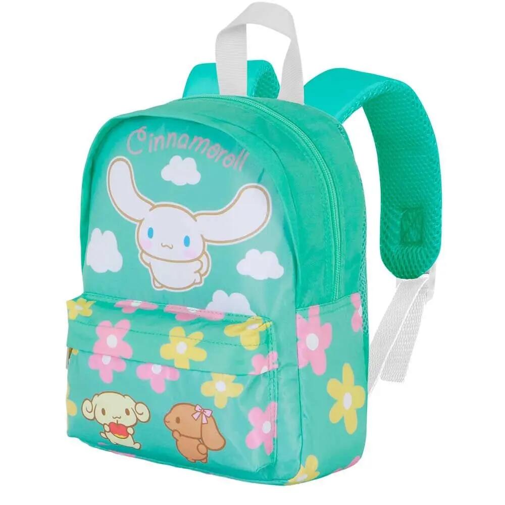 Zaino per bambini Cinnamoroll da 27 cm con tasca frontale e cerniera verde menta 3/4