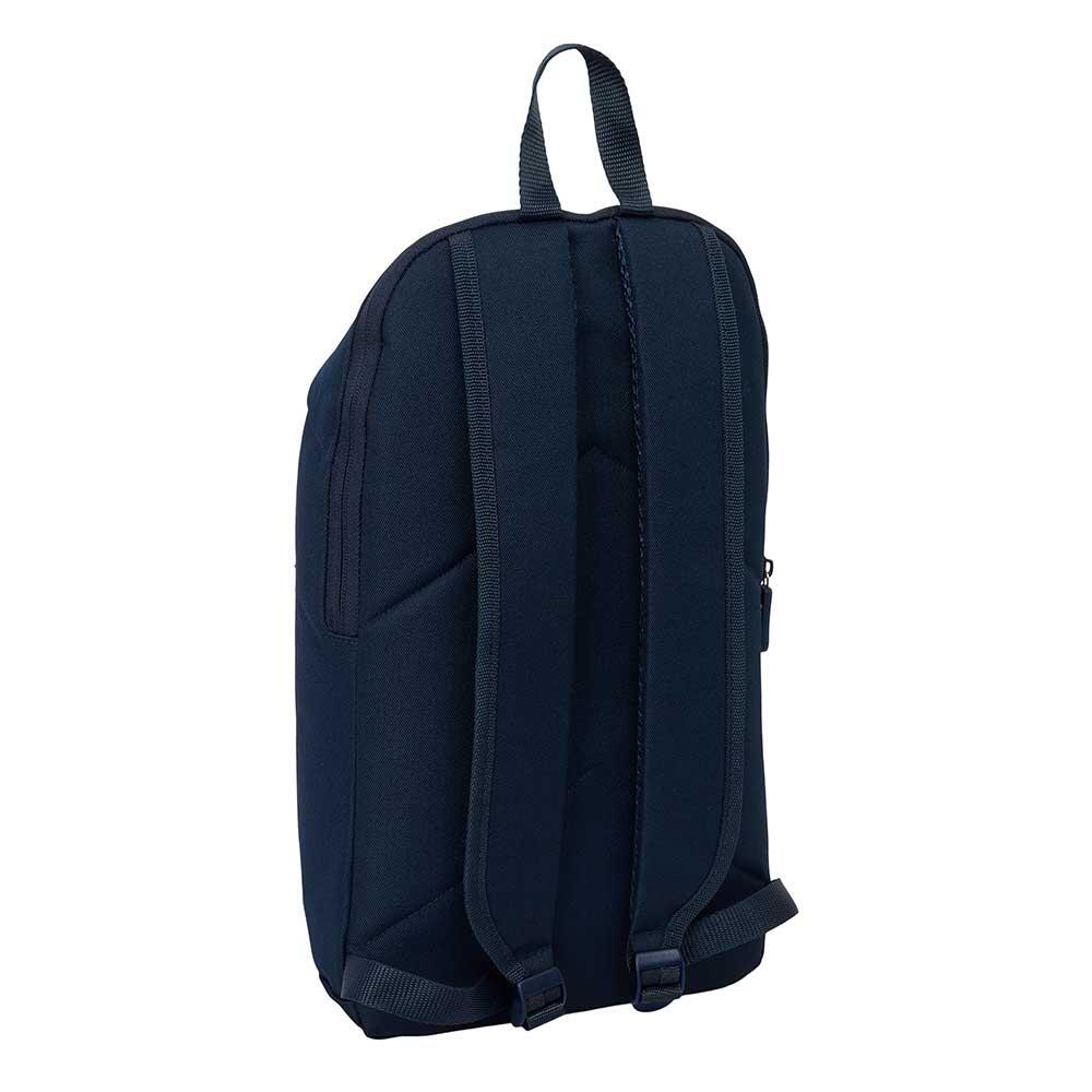 Mochila infantil mini do FC Barcelona com bolso frontal, azul e bordô. 2/3