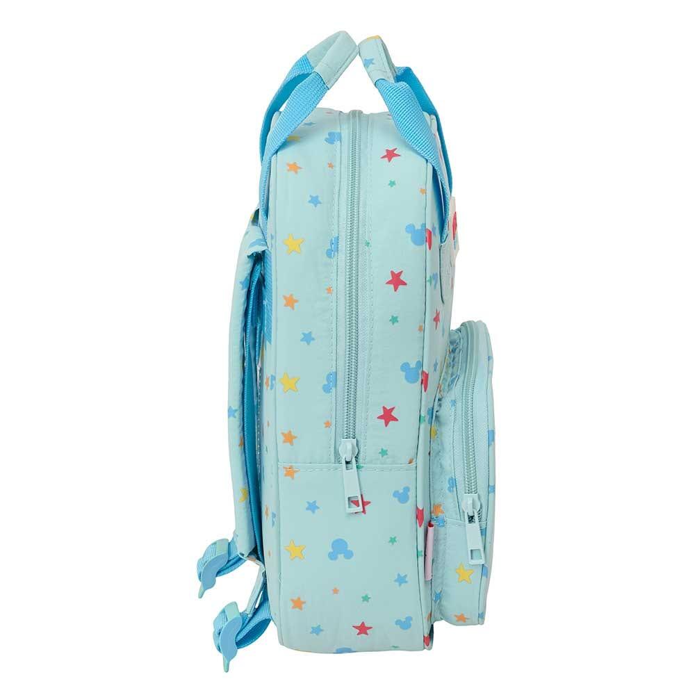 Mochila infantil Mickey Mouse com bolso frontal e alças ajustáveis ​​- Azul 3/3