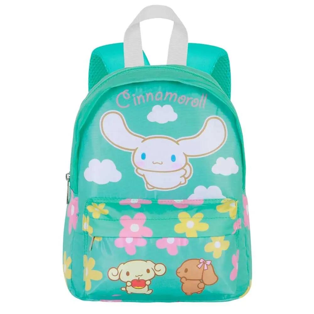 Zaino per bambini Cinnamoroll da 27 cm con tasca frontale e cerniera verde menta 2/4
