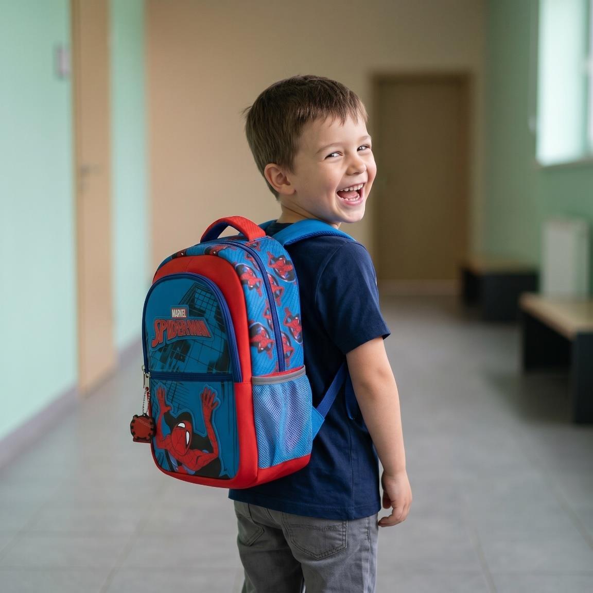 Sac à dos scolaire Spiderman en polyester pour enfants avec porte-bouteille 7/7