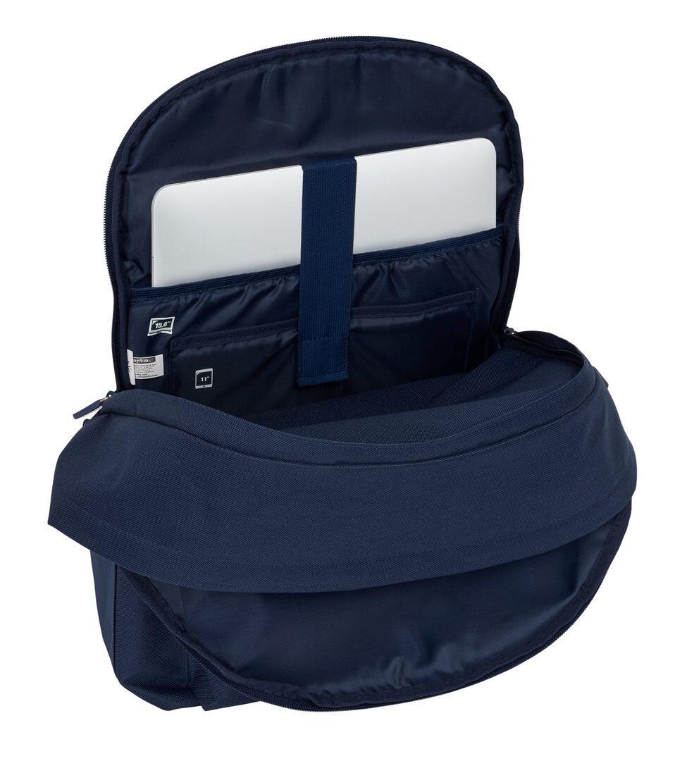 Mochila para laptop Spagnolo para adultos com USB e bolso frontal, azul marinho 6/6