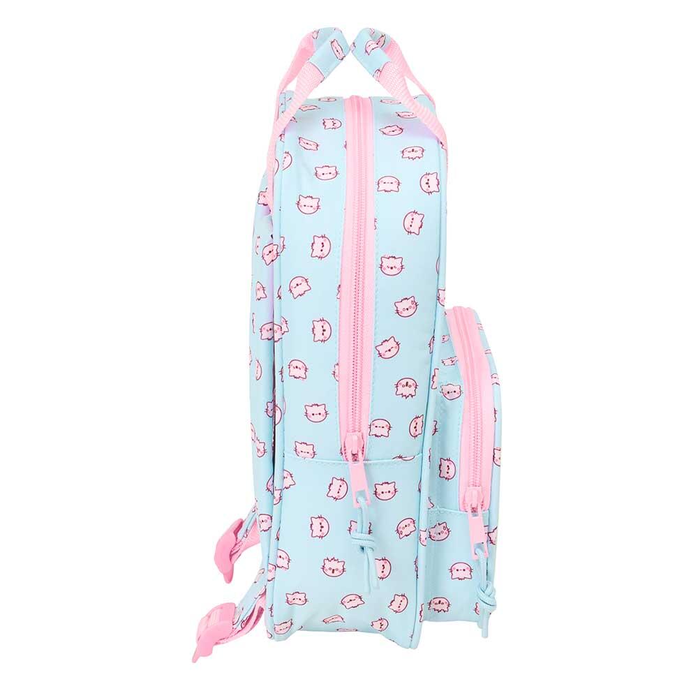 Sac à dos scolaire pour enfants Pembe Le Chat Rose avec poche avant, bleu 3/3