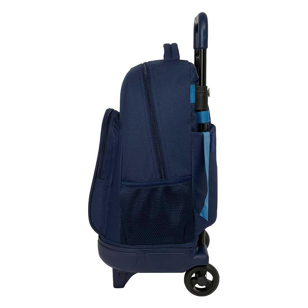 Mochila escolar infantil Spagnolo com rodas e bolso frontal, azul. 3/3