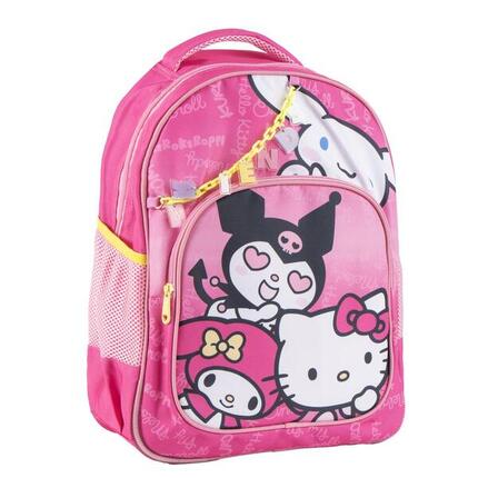 Sac à dos Hello Kitty pour enfant en similicuir rouge avec bretelles réglables
