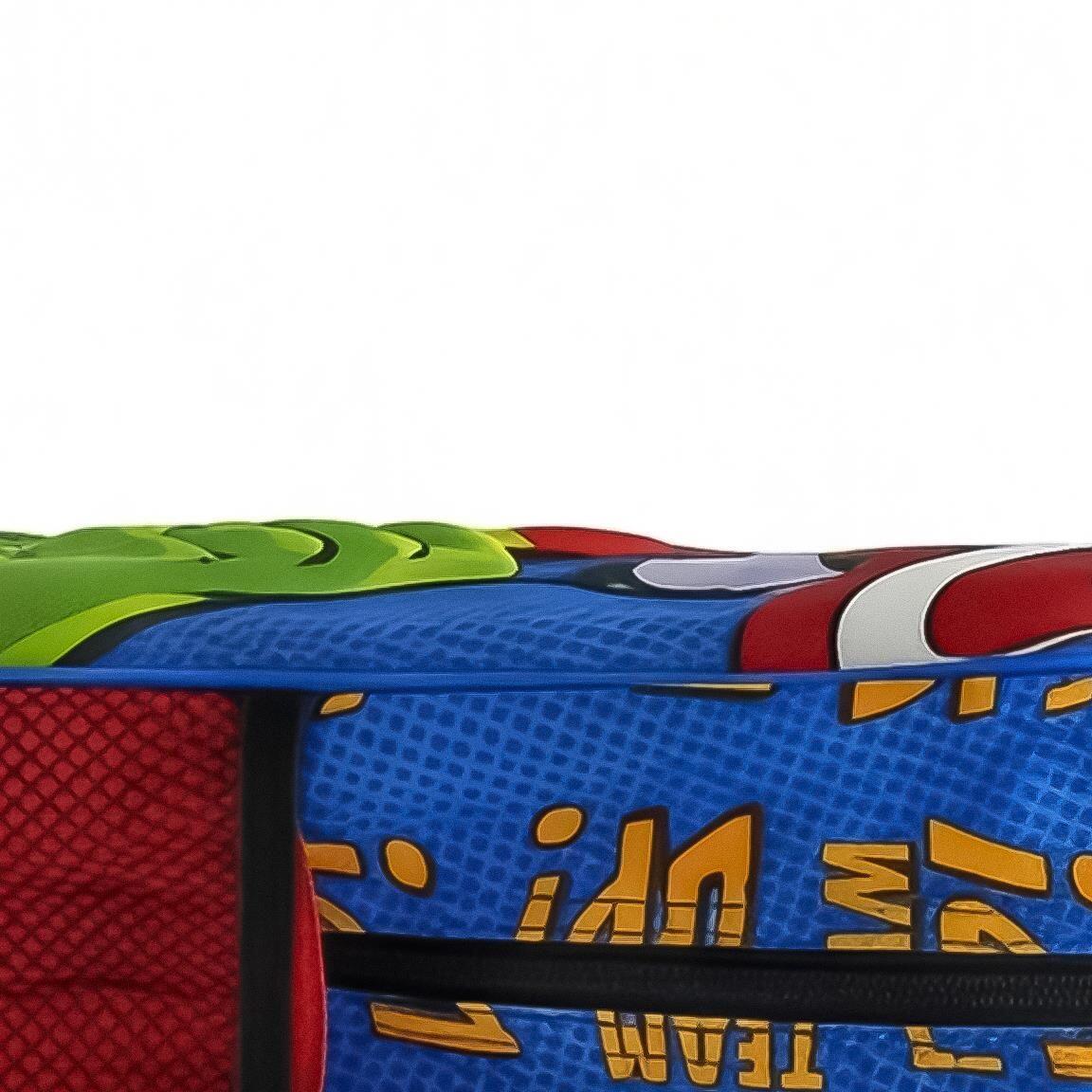 Mochila escolar infantil 3D dos Vingadores em poliéster com alças ajustáveis 5/6