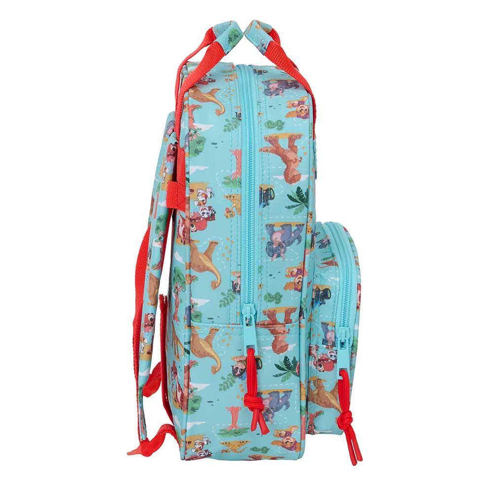 Mochila infantil PAW Patrol Dino Rescue com bolso frontal, azul turquesa 3/3