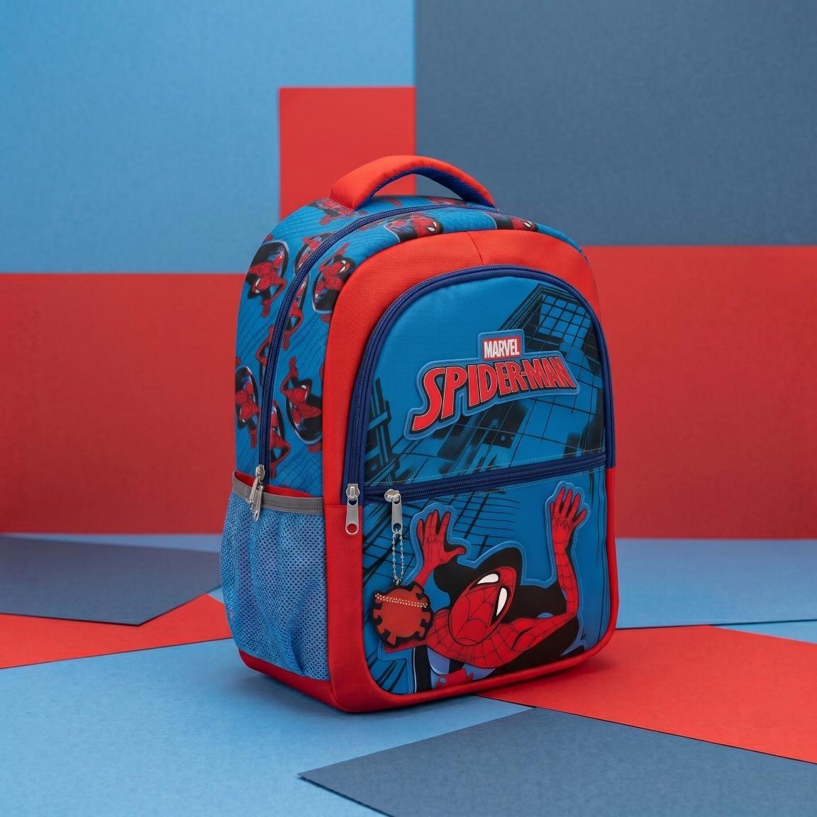Sac à dos scolaire Spiderman en polyester pour enfants avec porte-bouteille 6/7
