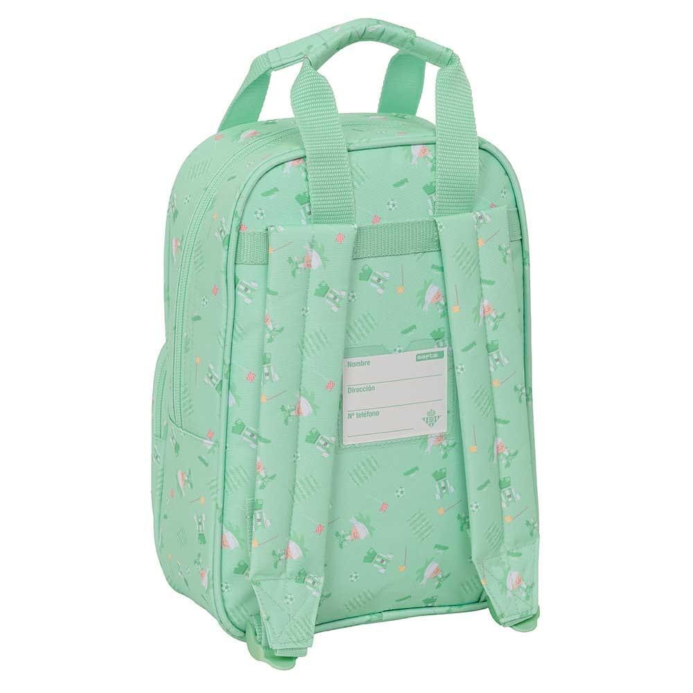Mochila infantil Real Betis Balompié com bolso frontal verde menta. 2/3