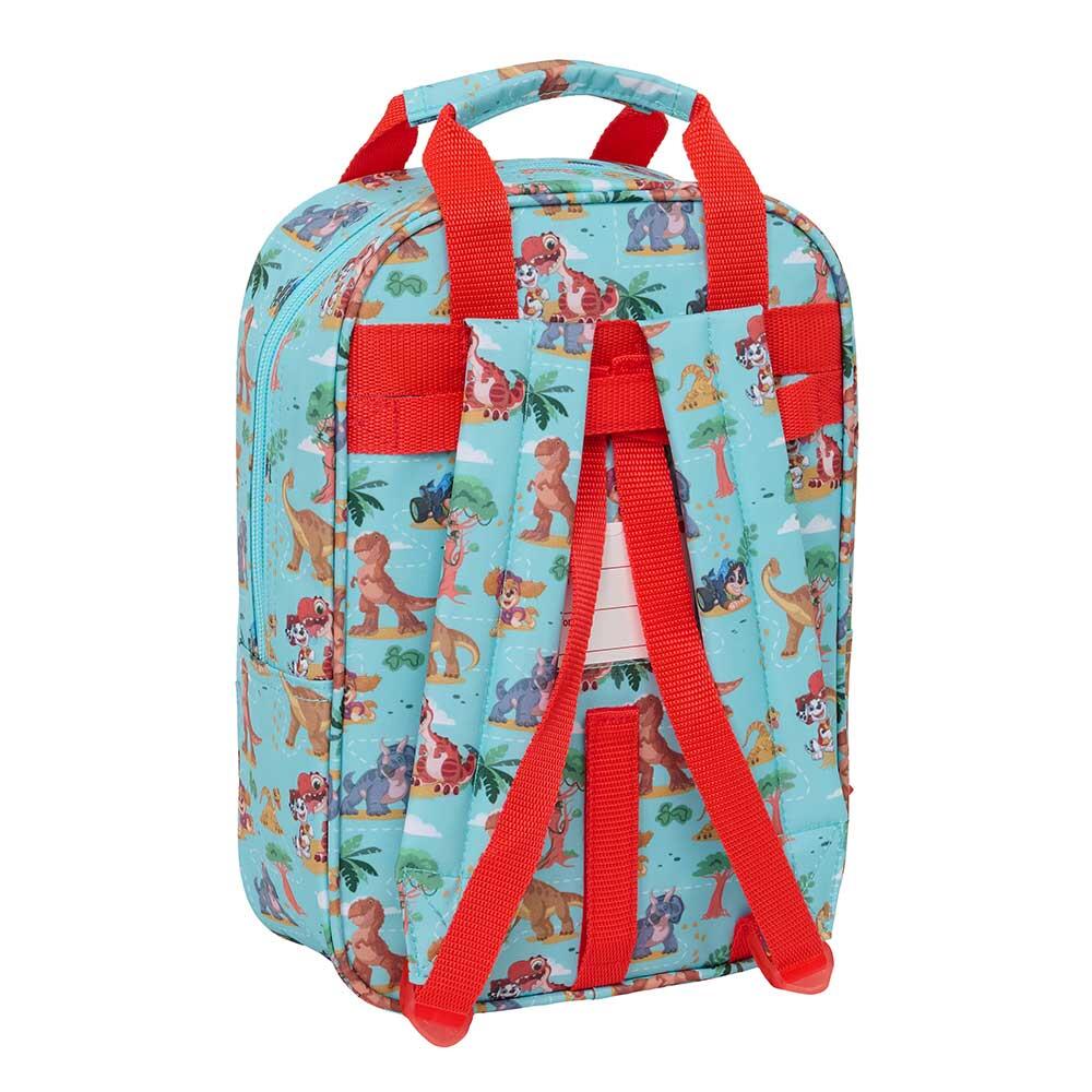 Mochila infantil PAW Patrol Dino Rescue com bolso frontal, azul turquesa 2/3