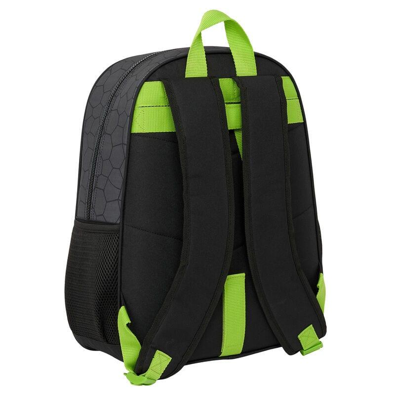Mochila escolar infantil Tartarugas Ninja, adaptável a carrinho, preta e verde. 2/2