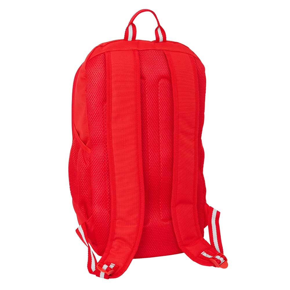 Mochila infantil Sevilla FC com porta-garrafa e zíper vermelho. 2/5