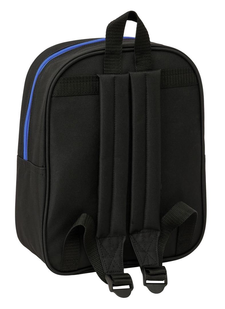 Mochila infantil Brainrot 3D com zíper azul e preto 2/3