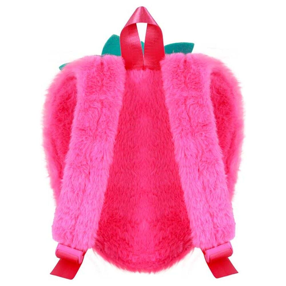 Mochila infantil My Melody Hello Kitty e Amigos com estampa de morango rosa 3/4