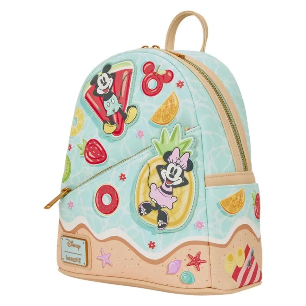 Zaino da spiaggia per adulti di Topolino e Minnie, 26 cm, con cerniera, colore 3/4