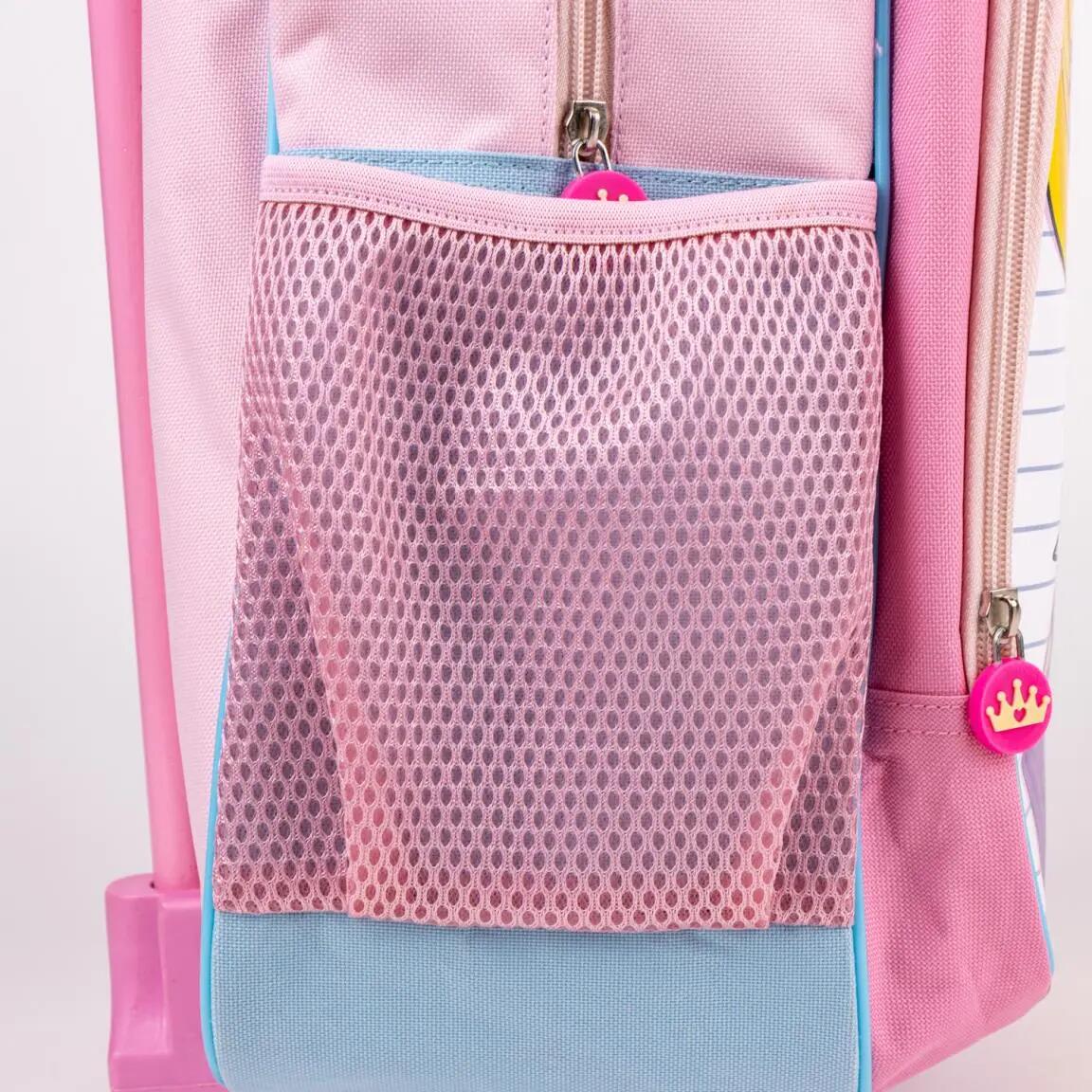 Zaino trolley per bambini Disney Princess con tasca frontale e cerniera 5/6