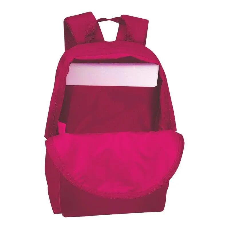 Sac à dos scolaire pour enfant avec imprimé rose, 42 cm, avec poche avant 2/4