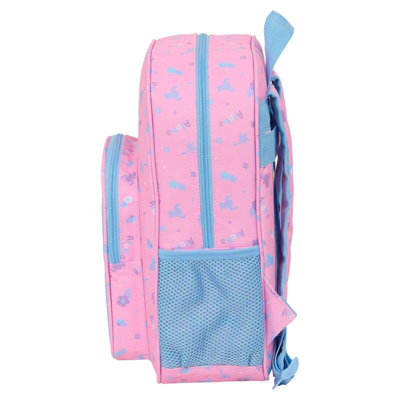 Mochila infantil Stitch adaptável a carrinhos com bolso frontal rosa 3/3