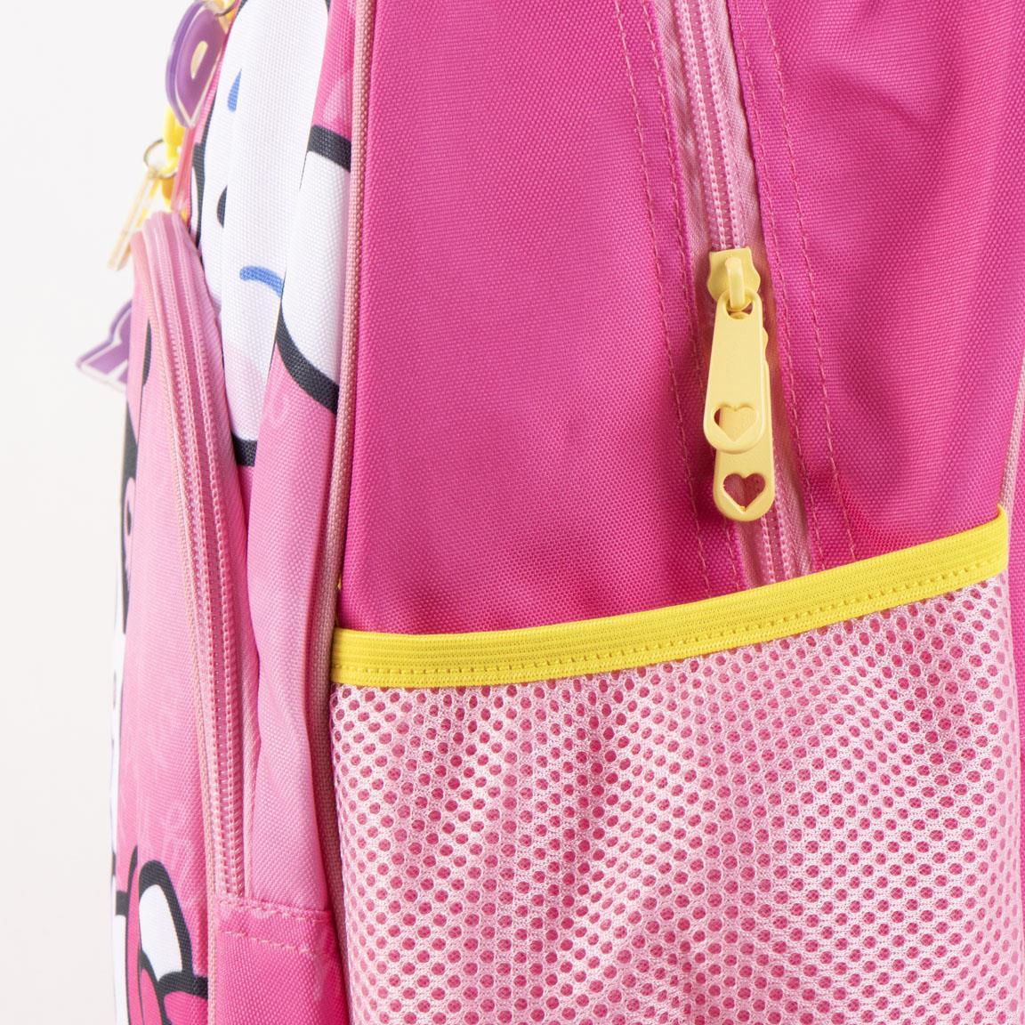Zaino scolastico per bambini Hello Kitty in poliestere con tasca frontale, rosa 6/7