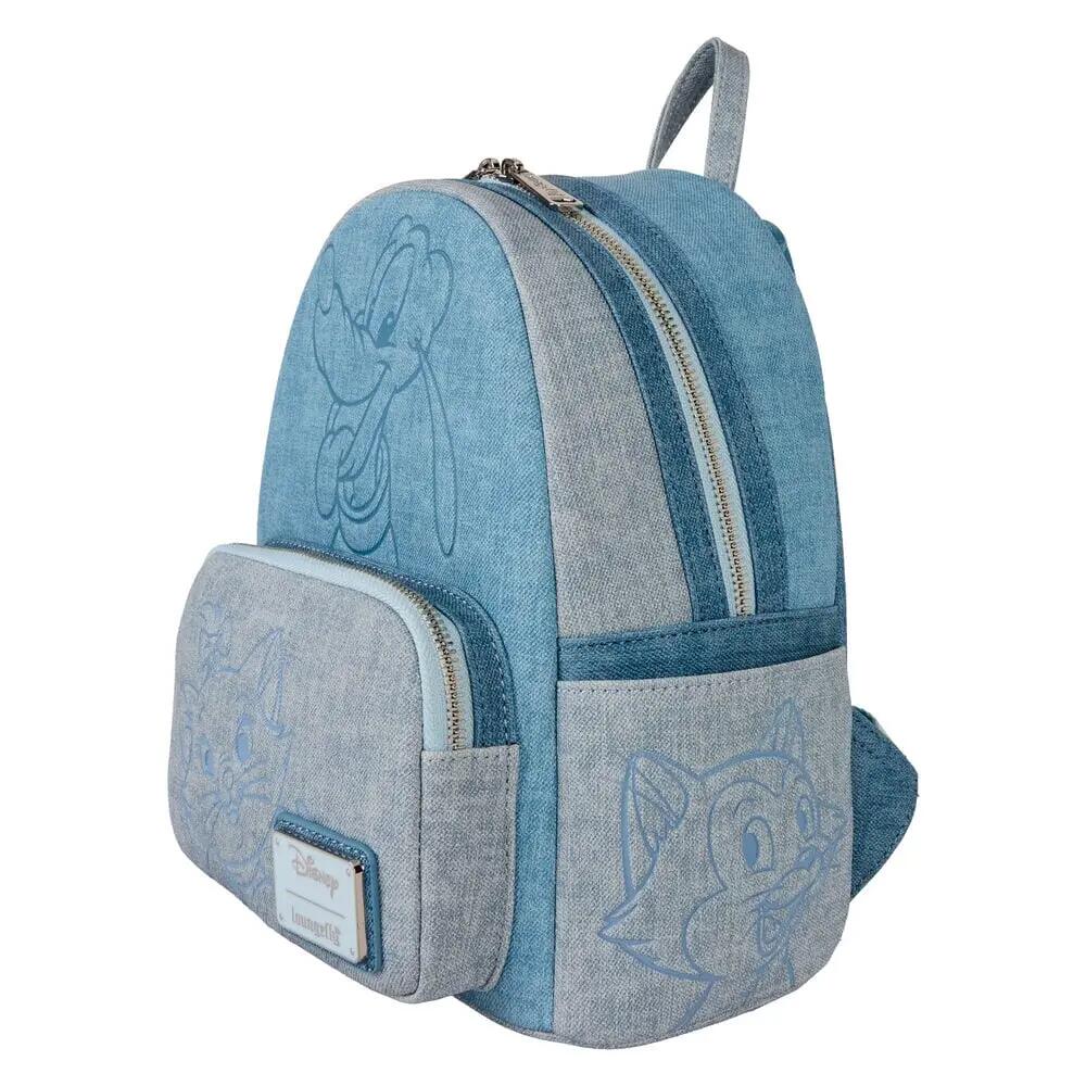 Zaino per bambini Pluto Denim con tasca frontale e cerniera - Blu 2/4