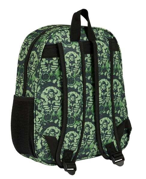 Mochila escolar infantil Hulk 3D com porta-garrafa e alças acolchoadas. 3/5