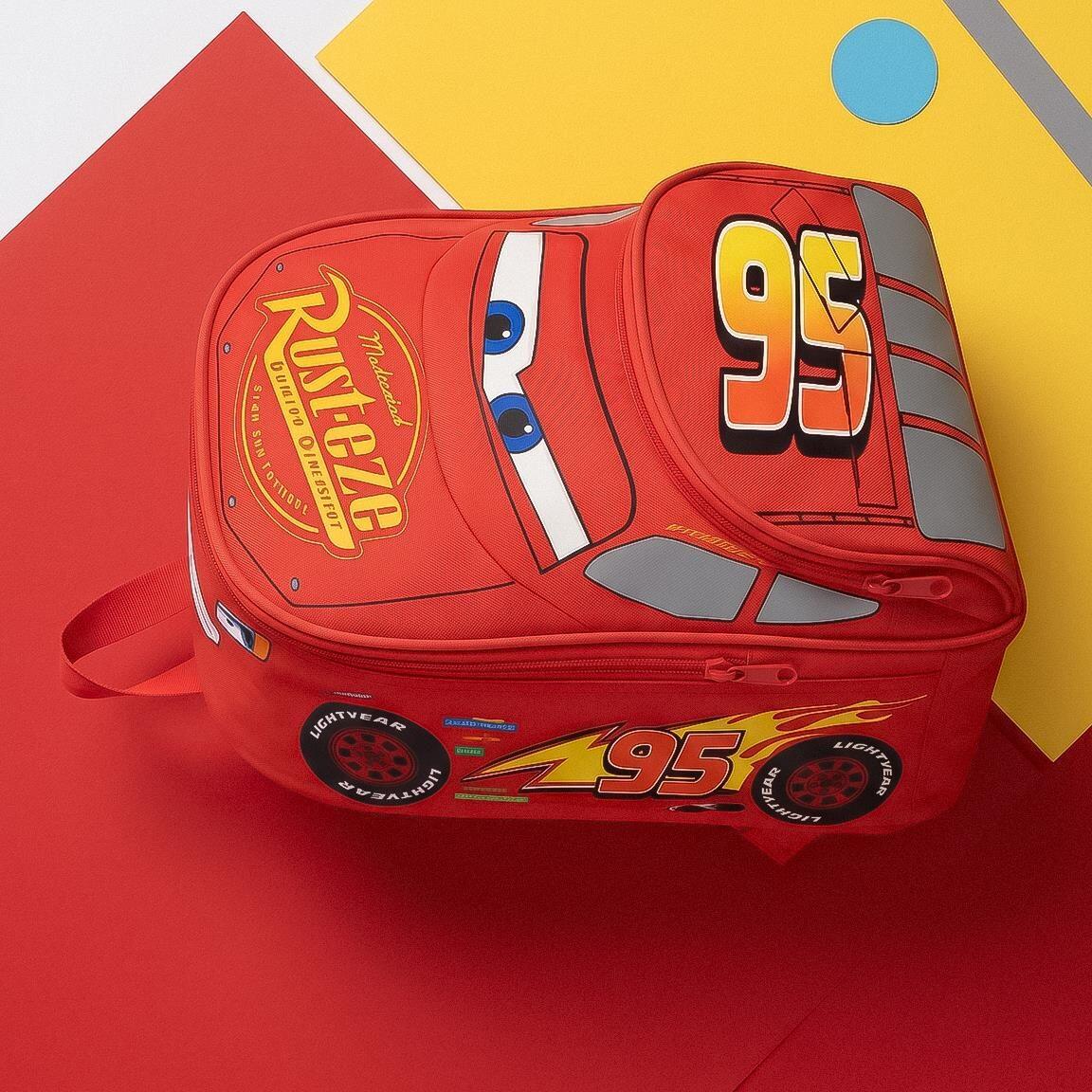 Sac à dos scolaire pour enfants Cars en polyester avec fermeture éclair et 6/6