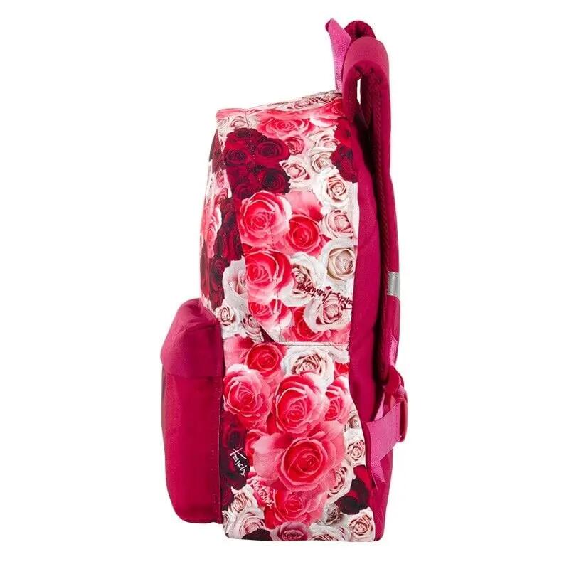 Sac à dos scolaire pour enfant avec imprimé rose, 42 cm, avec poche avant 4/4