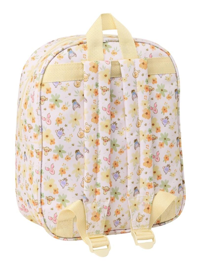 Mochila infantil 3D do Ursinho Pooh com zíper e alça de mão, bege. 2/3