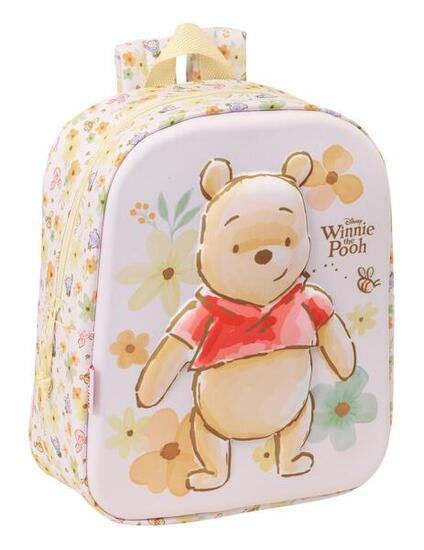 Zaino per bambini Winnie the Pooh 3D con portaborraccia e manici beige