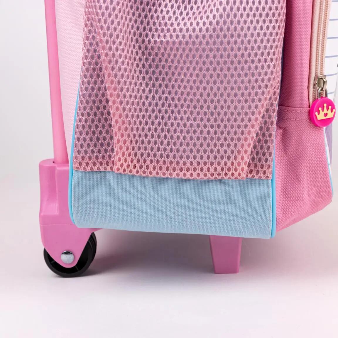 Zaino trolley per bambini Disney Princess con tasca frontale e cerniera 6/6