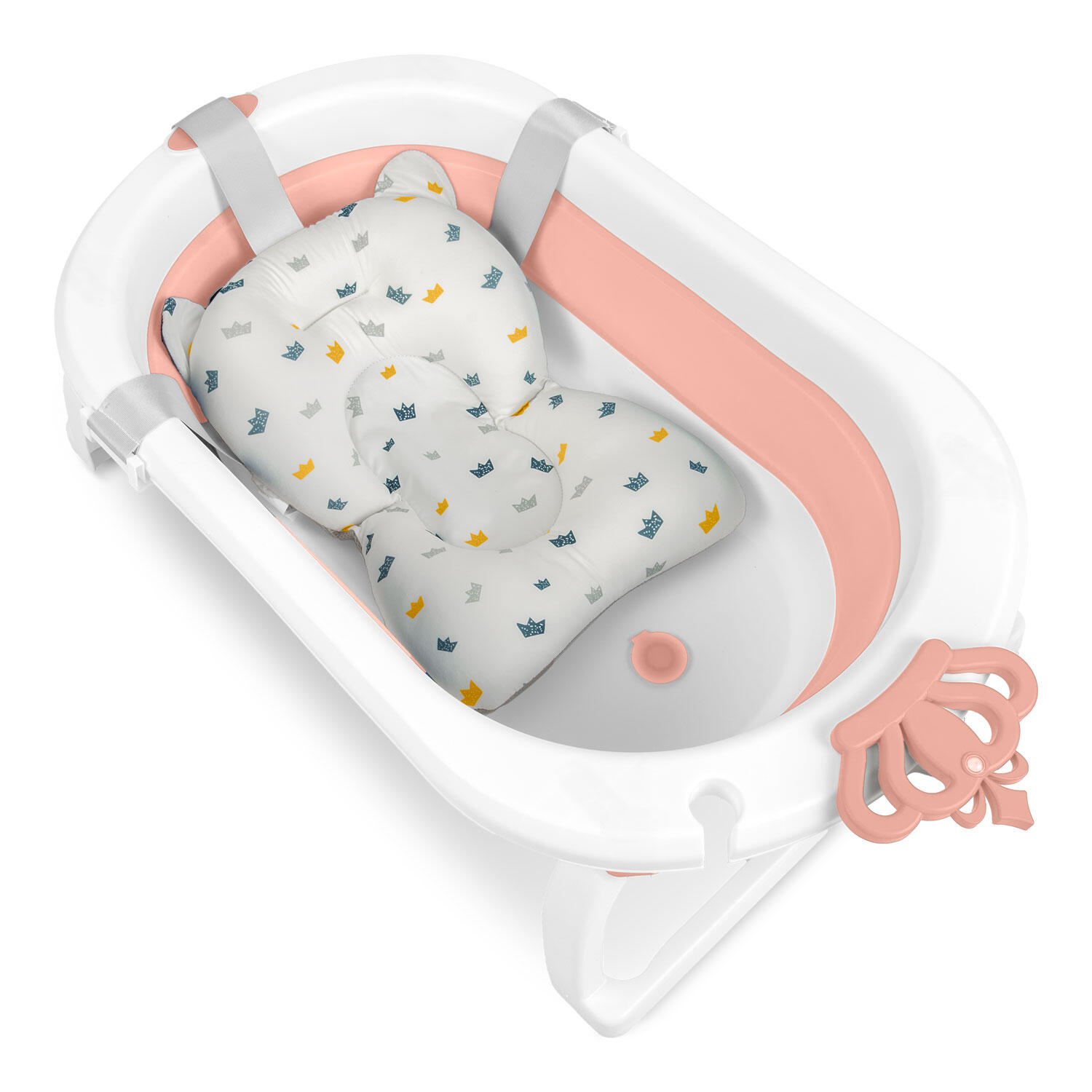 Wanienka Ricokids RK-286 z wkładką biało-różowa 2/5