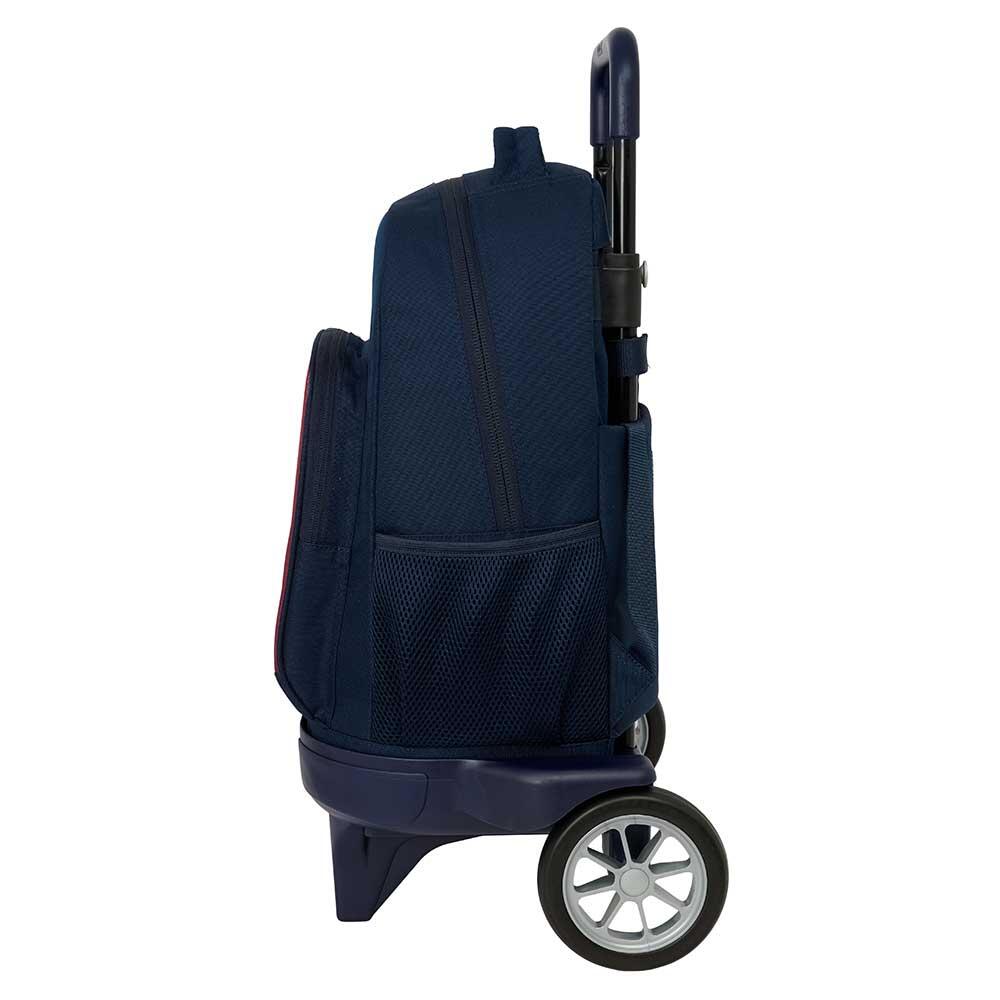 Sac à dos scolaire FC Barcelone pour enfants, avec roulettes et poche avant 3/3