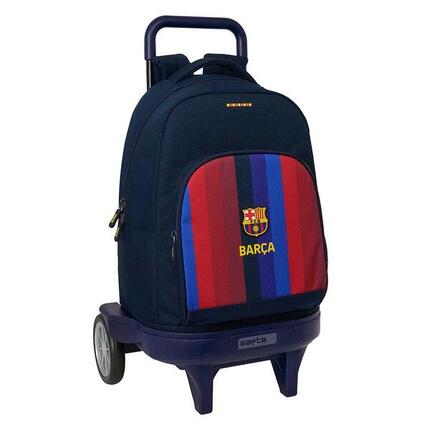 Sac à dos scolaire FC Barcelone pour enfant, adaptable à une valise à roulettes
