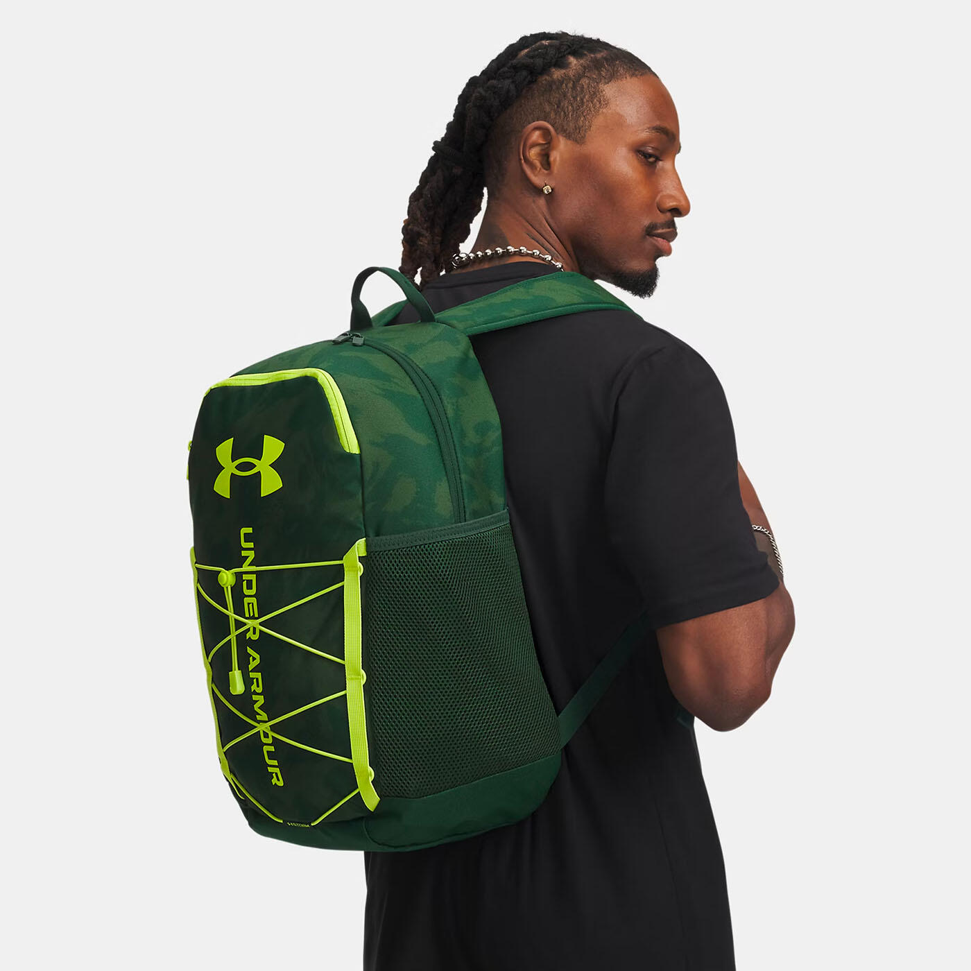 Ua Hustle Sport 6.0 Rucksack Under Armour Waldgrün Und Limette 26l 3/5