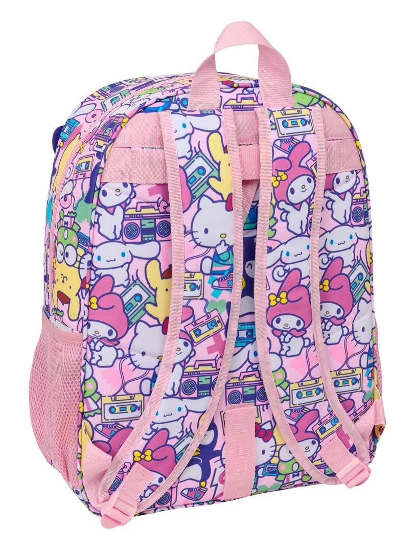 Zaino scolastico per bambini Hello Kitty, adattabile al trolley grazie alla 2/3