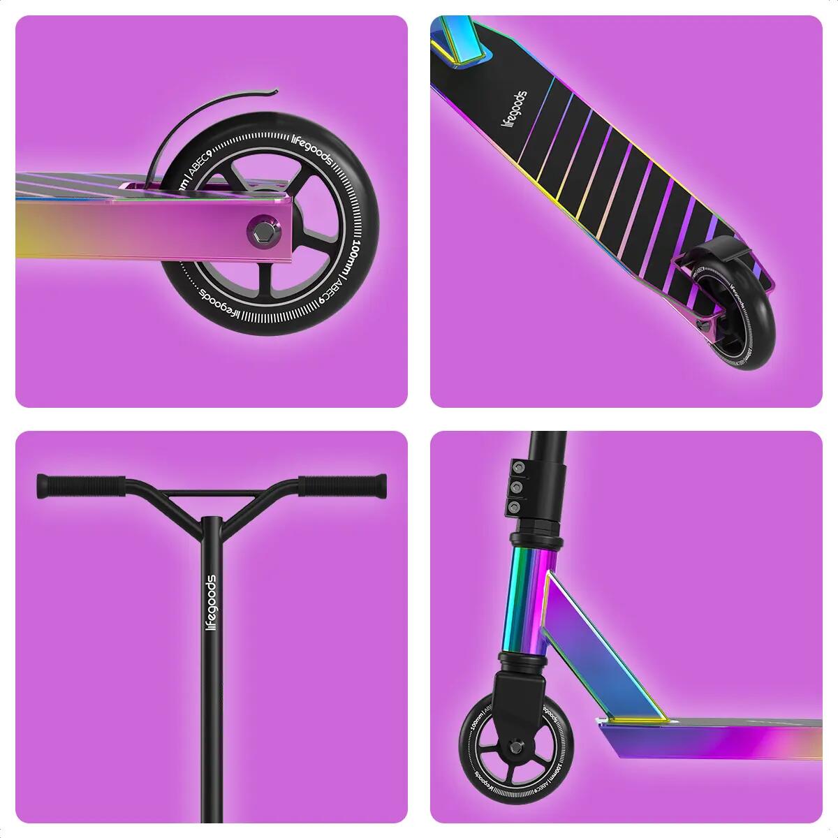 Stuntstep Fly Pro - 100mm - 100kg - regenboog 2/3