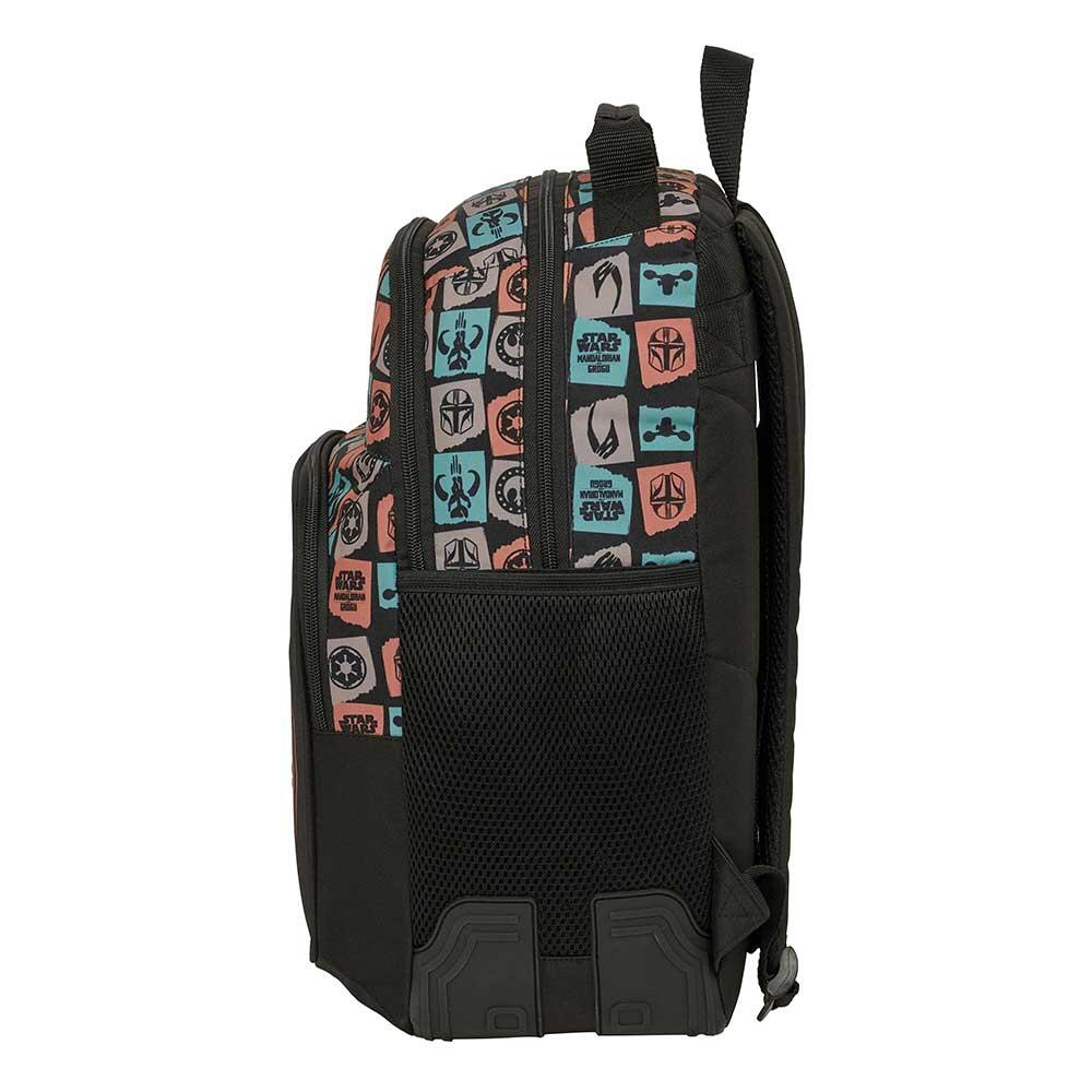 Mochila escolar infantil Mandalorian & Grogu adaptável a carros pretos 3/3