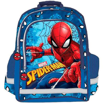 Sac à dos Spiderman adulte en cuir végan avec bretelles réglables, noir
