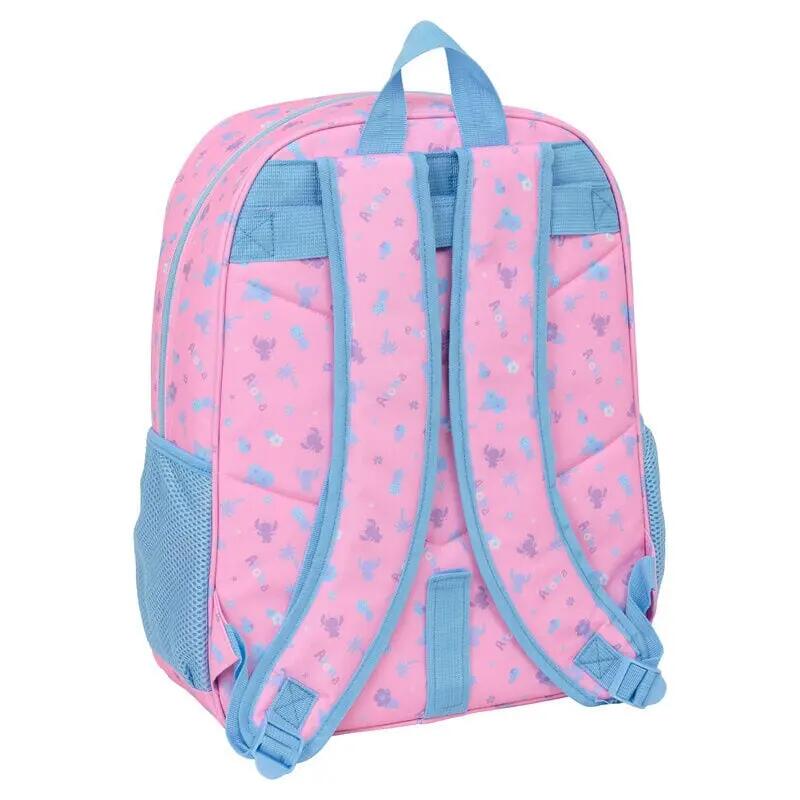 Zaino scolastico per bambini Stitch, 42 cm, adattabile al trolley con tasca 2/3