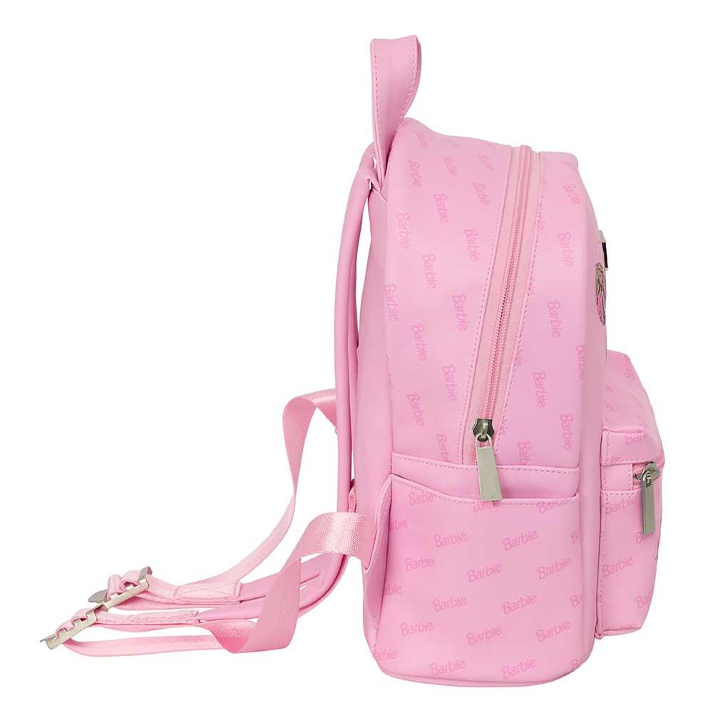 Mochila infantil Barbie Mini com bolso frontal e alças ajustáveis, rosa. 3/3