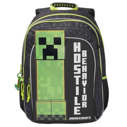 Sac à dos scolaire Minecraft pour enfants avec roulettes et porte-bouteille