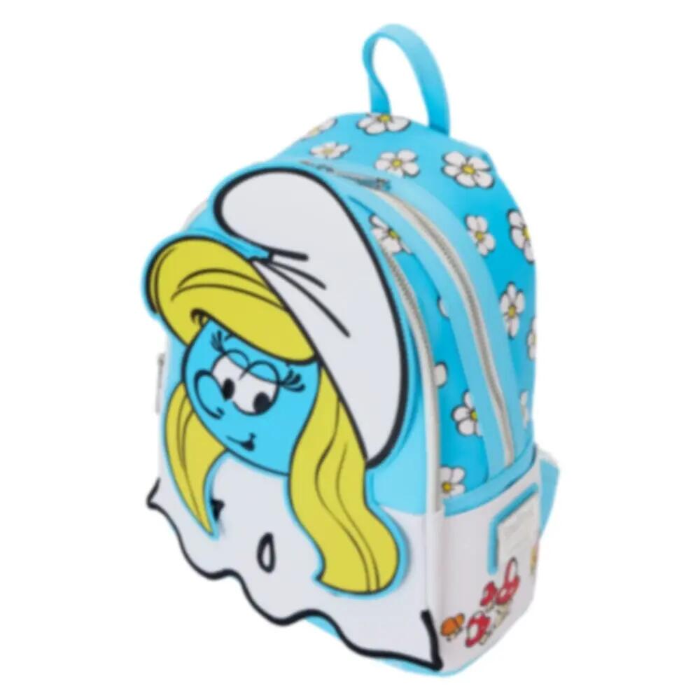 Zainetto per bambini dei Puffi con spallacci regolabili, blu e bianco 3/4