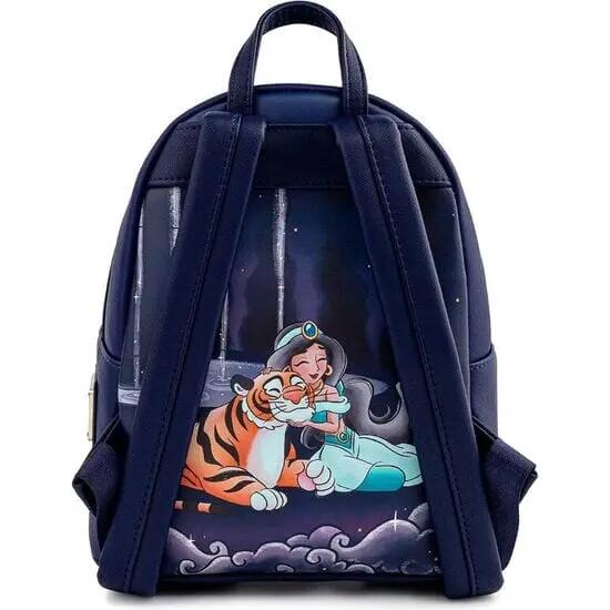 Zaino Aladdin Jasmine per adulti, 26 cm con cerniera, blu navy 2/3