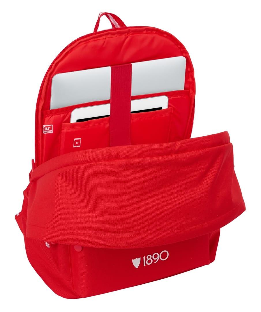 Mochila Sevilla FC para adultos, para laptop de 15,6", com porta USB e bolso 5/5