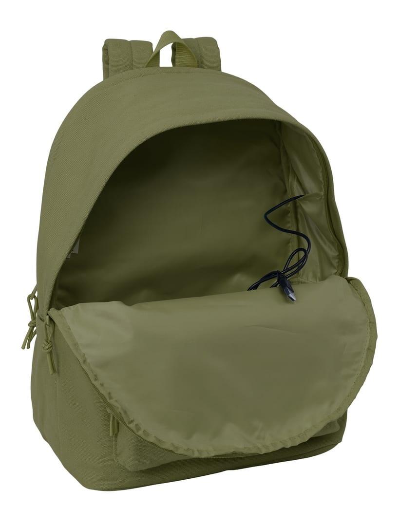Mochila para laptop adulto de 15,6" com USB e bolso frontal - Verde 5/6